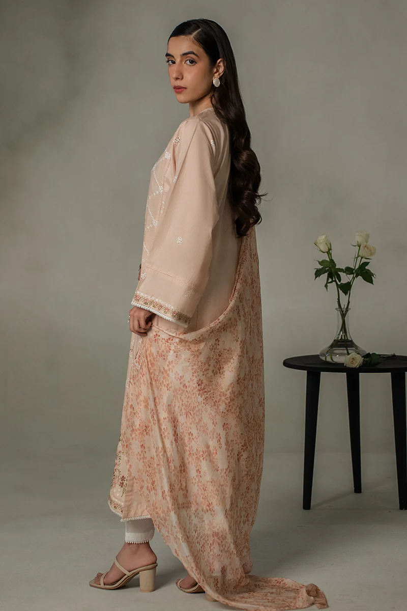 PEACHY ROSE-2 PIECE (SHIRT & DUPATTA) - Image 7