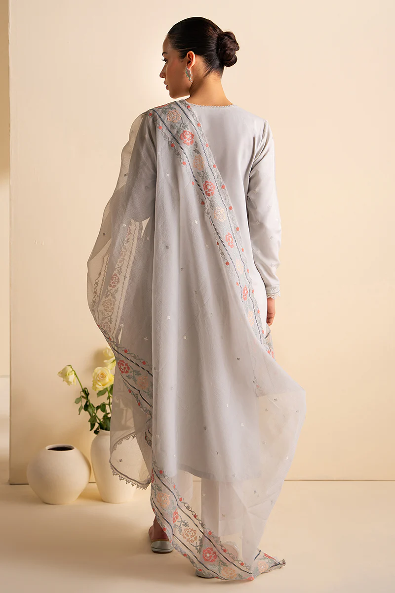 PEARL BLUE-2 PIECE (SHIRT & DUPATTA) - Image 9