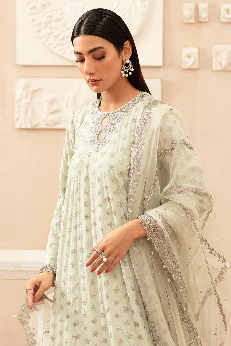 PISTACHIO BLOOM-2PC SILK EMBROIDERED PRET - Image 4