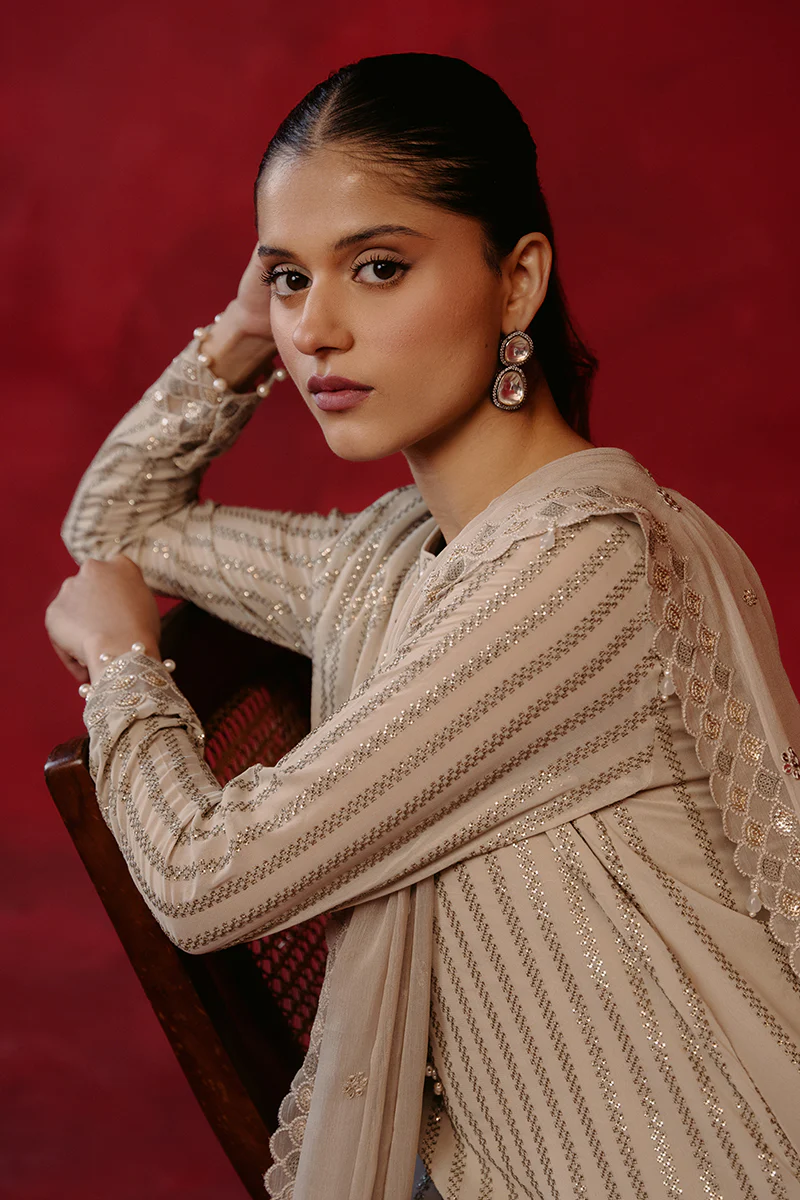 PRIMROSE ASH-4 PIECE CHIFFON EMBROIDERED SUIT - Image 4