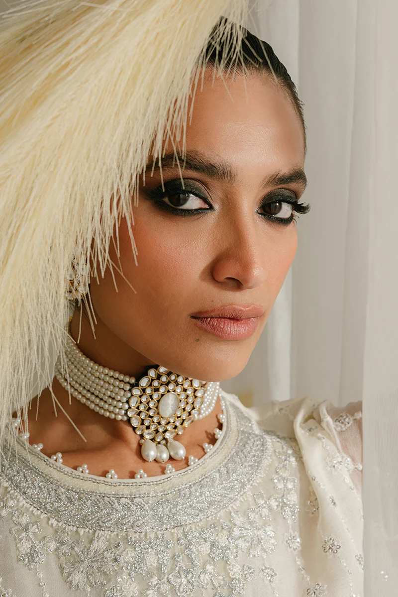 PRISTINE GRIZZLED-4PC CHIFFON EMBROIDERED SUIT - Image 6