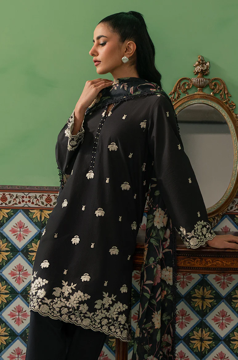 RAVEN FLORA-3 PIECE LAWN EMBROIDERED SUIT - Image 5
