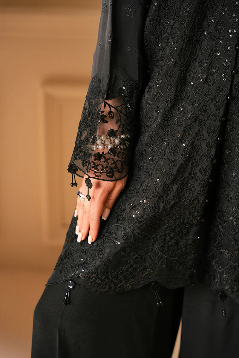 RAVEN HAZE-4 PIECE EMBROIDERED ORGANZA SUIT - Image 2
