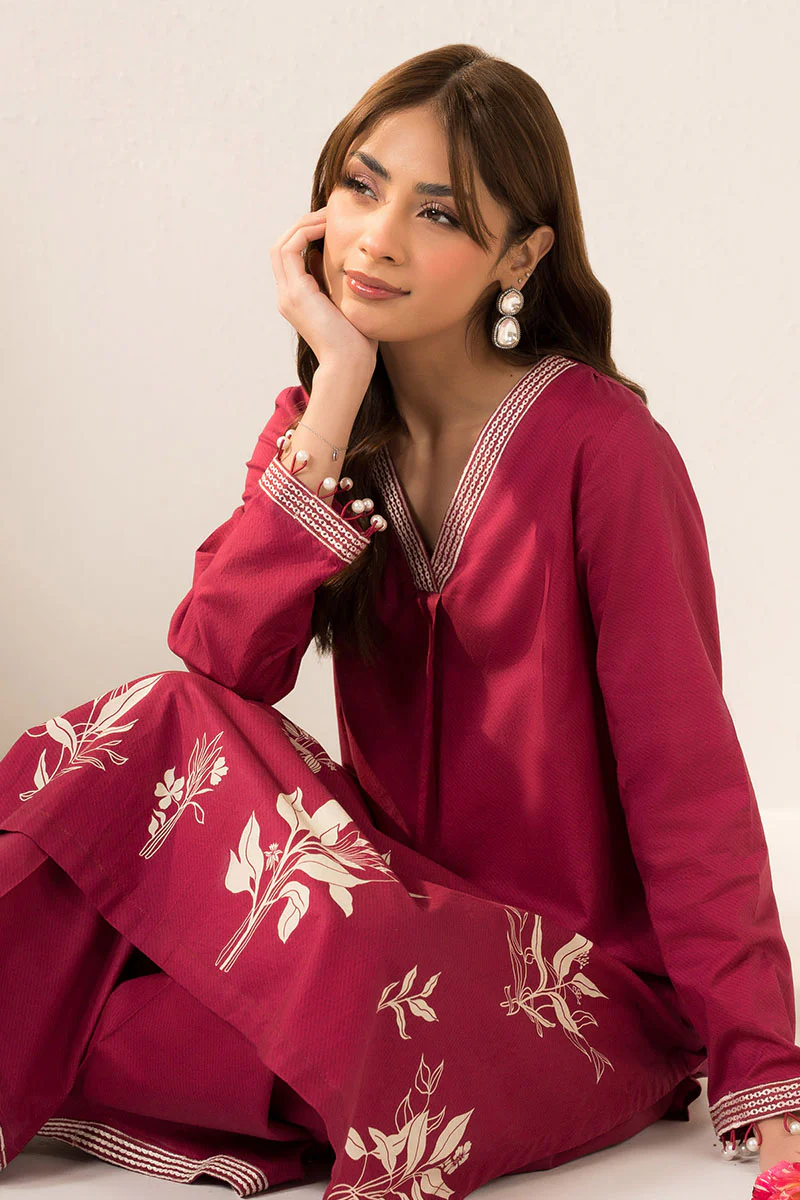 CERISE GLOW -2 PC (SHIRT & TROUSER) - Image 6