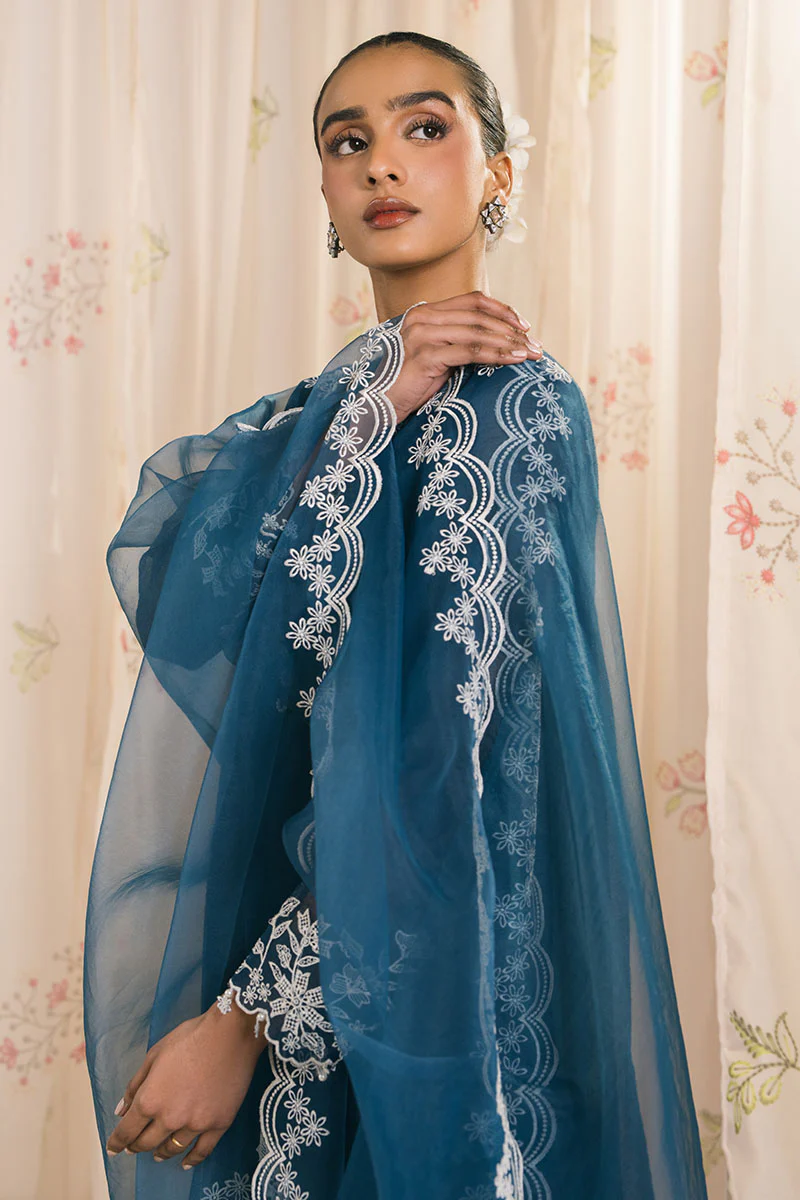 CERULEAN-2PC (SHIRT & DUPATTA) - Image 4