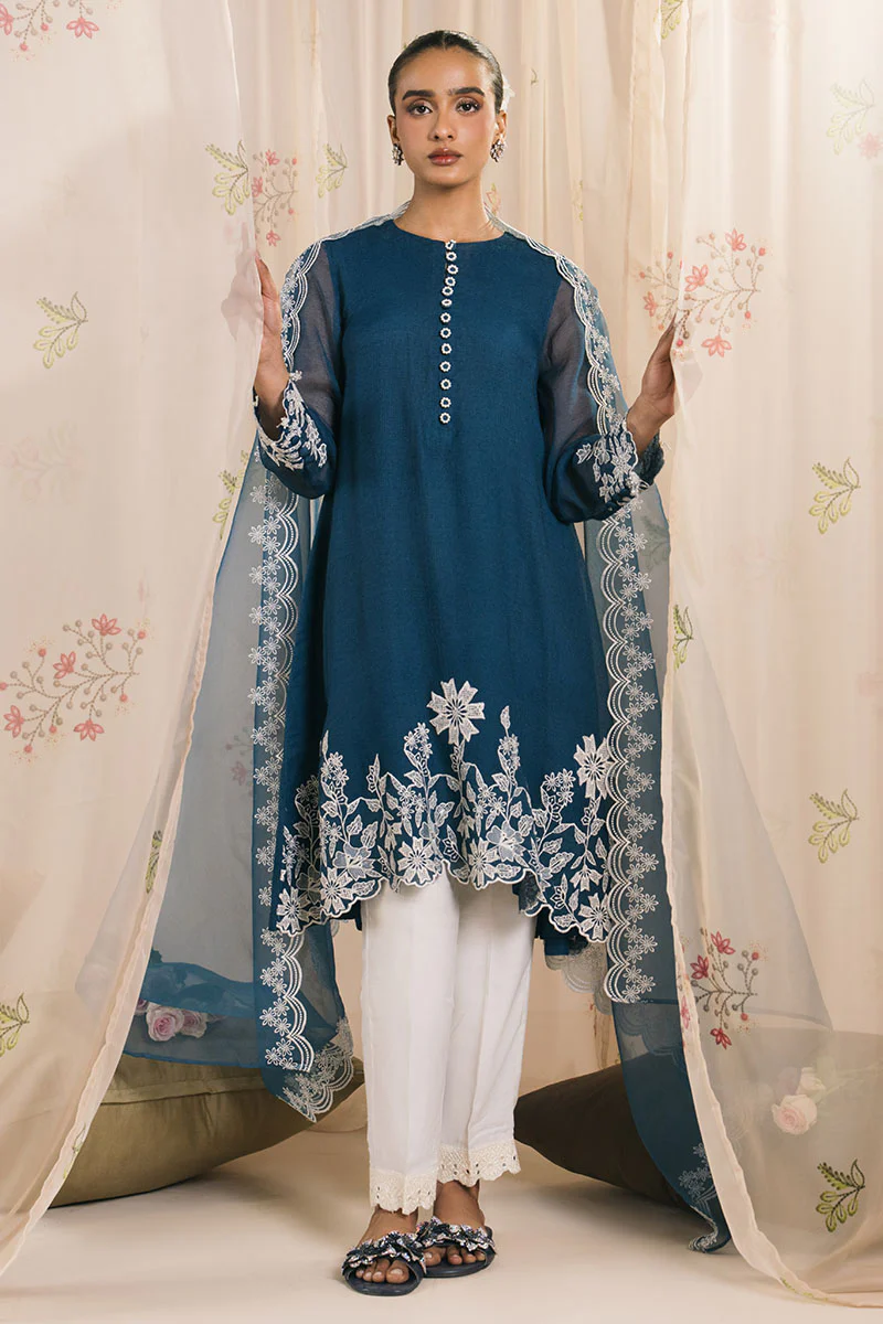 CERULEAN-2PC (SHIRT & DUPATTA) - Image 5
