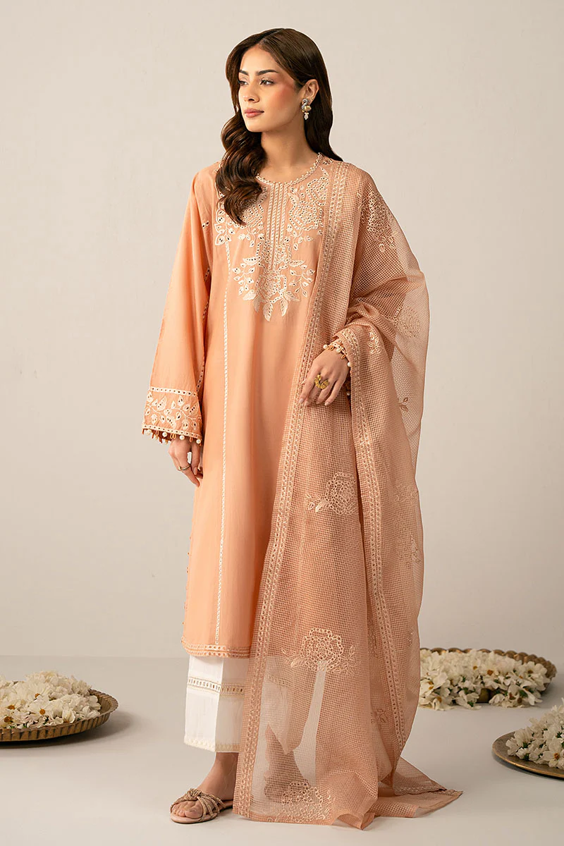 DUSTY CORAL-2PC (SHIRT & DUPATTA) - Image 3