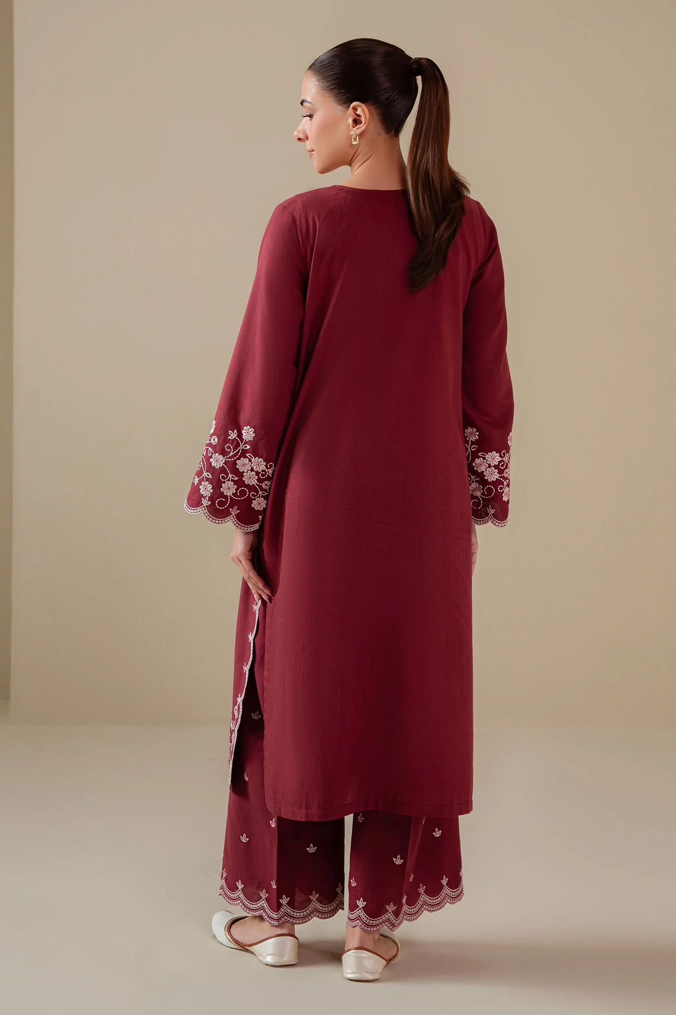 RED WINE-2PC (SHIRT & TROUSER) - Image 6
