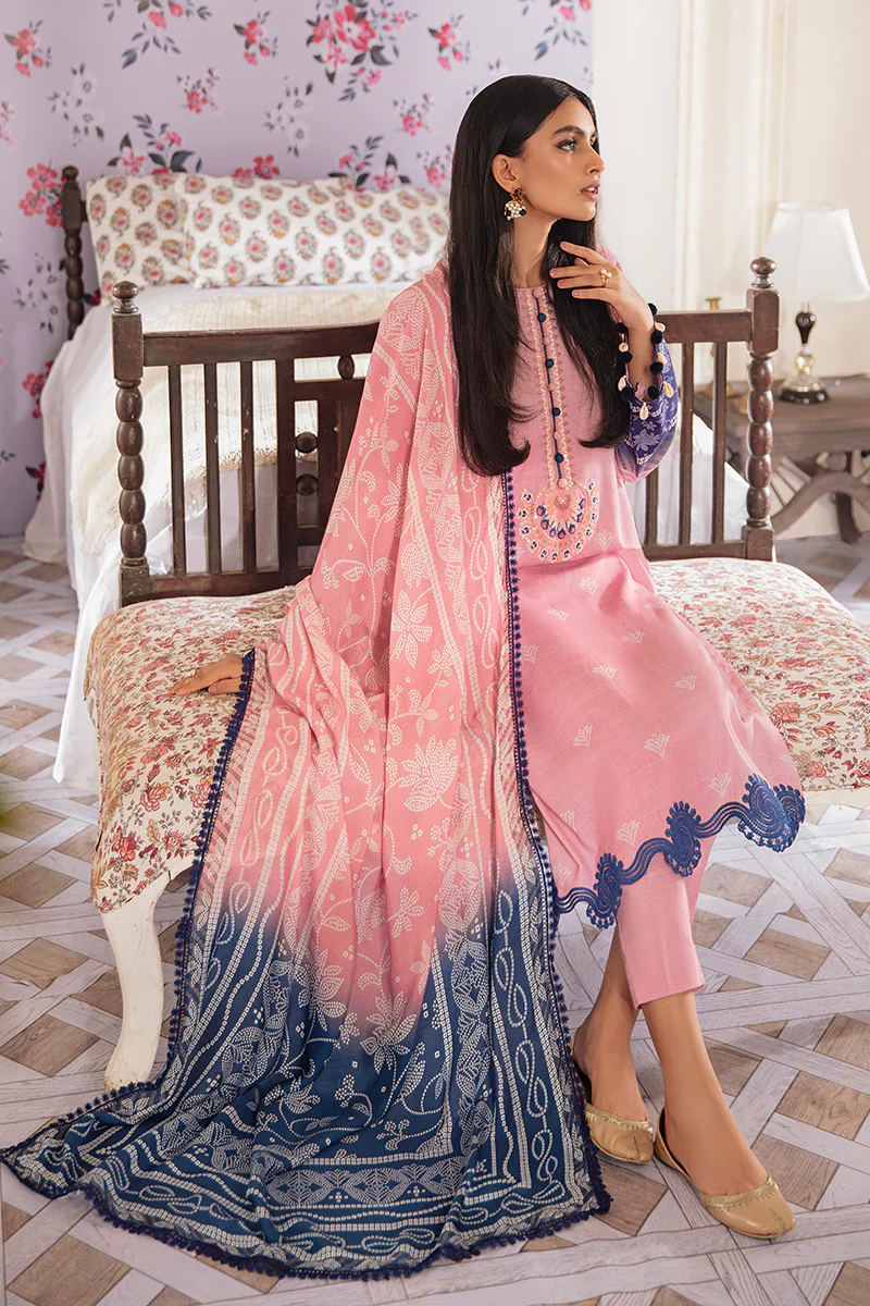 RELIC BLUSH 3PC EMB KHADDAR - Image 5