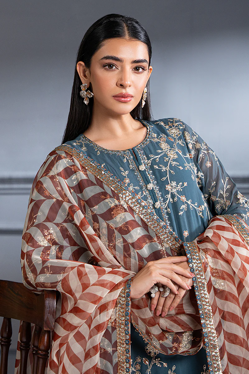 RELIC MESH-2PC (SHIRT & DUPATTA) - Image 3
