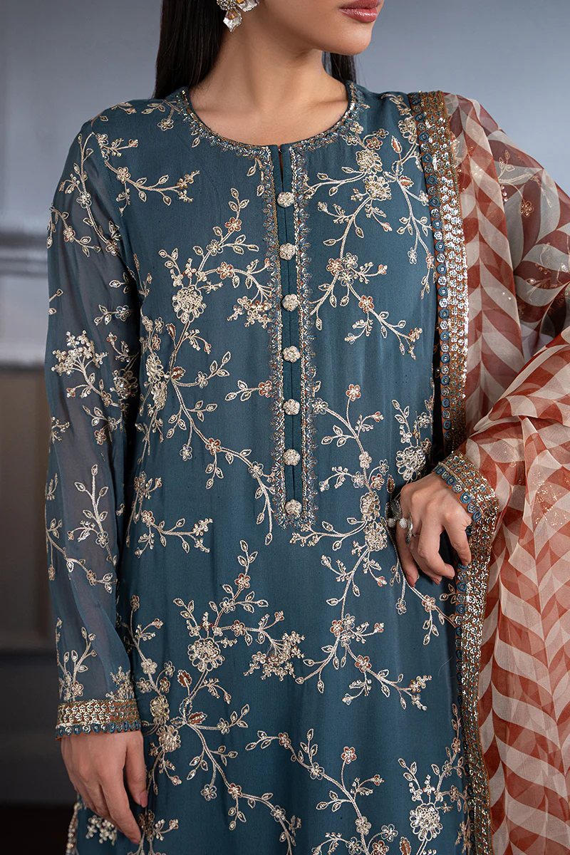 RELIC MESH-2PC (SHIRT & DUPATTA) - Image 5