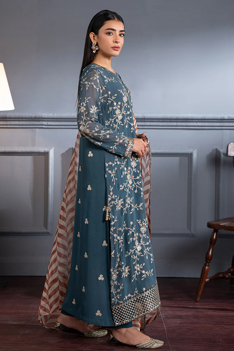 RELIC MESH-2PC (SHIRT & DUPATTA) - Image 9