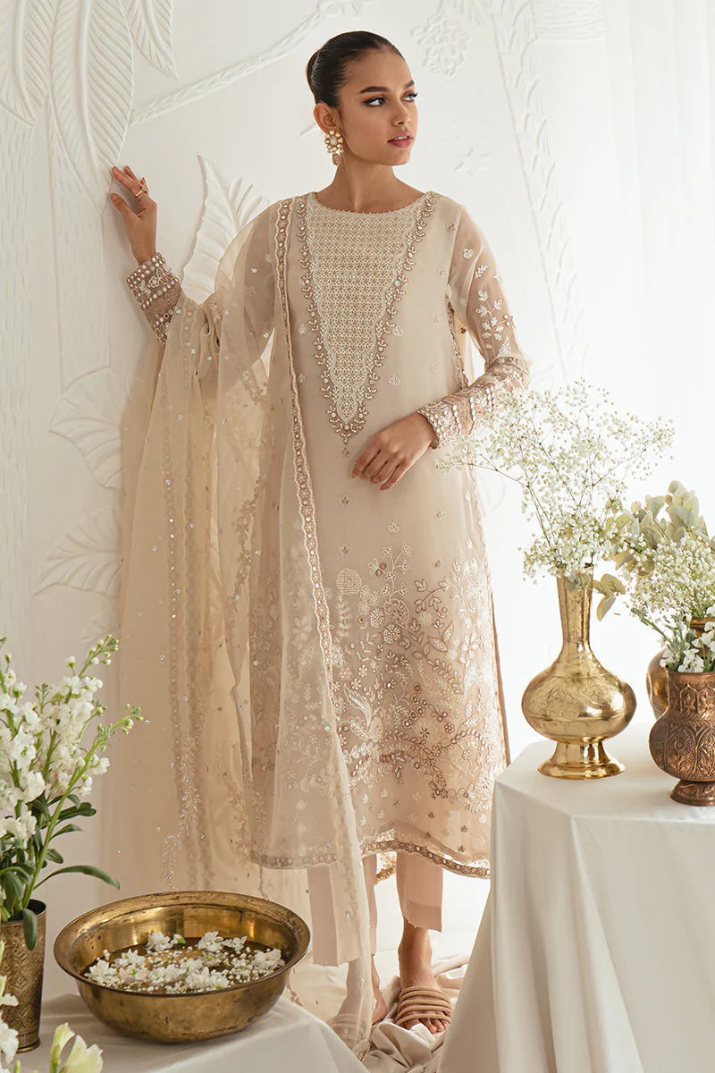ROSE DUSK-4PC ORGANZA EMBROIDERED SUIT - Image 5