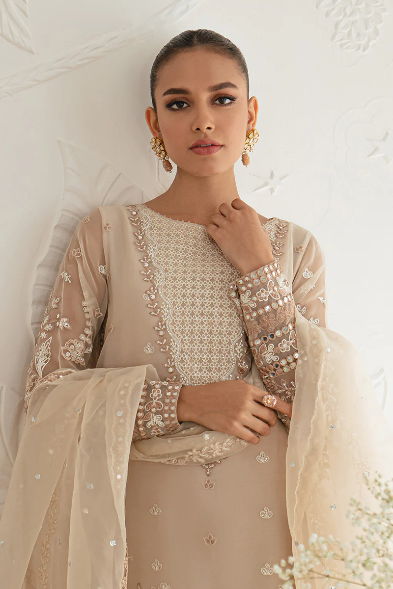 ROSE DUSK-4PC ORGANZA EMBROIDERED SUIT - Image 7