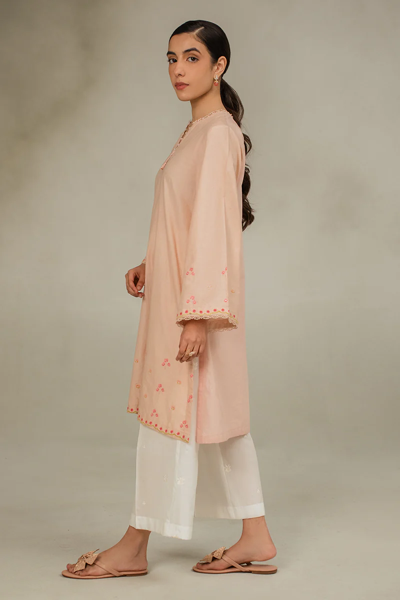 ROSE SMOKE LAWN EMBROIDERED SHIRT - Image 3