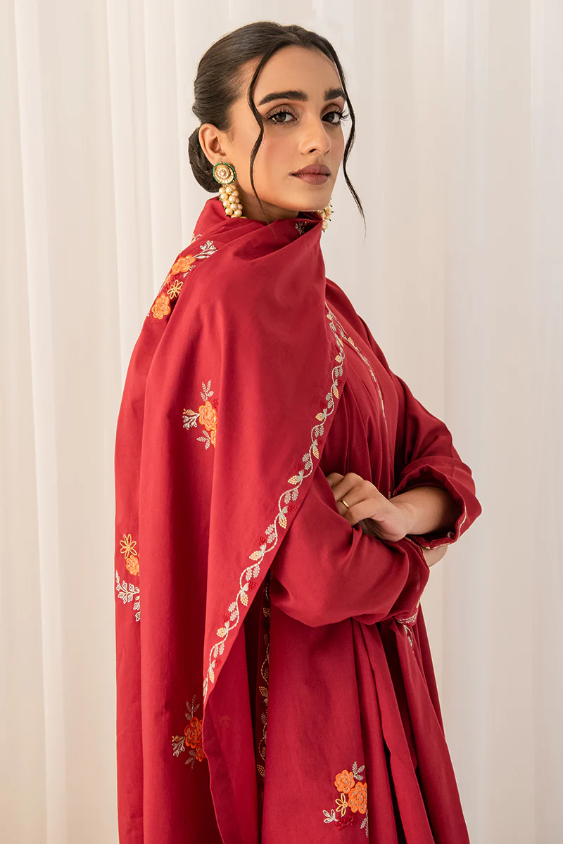 ROSE WOOD-2PC (SHIRT & DUPATTA) - Image 4