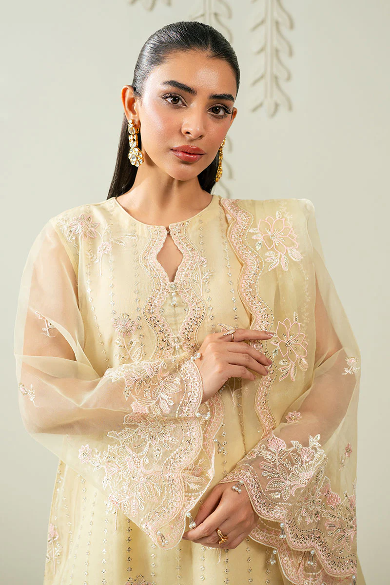 ROSETTE GLOW -3PC (SHIRT, TROUSER & DUPATTA) - Image 3