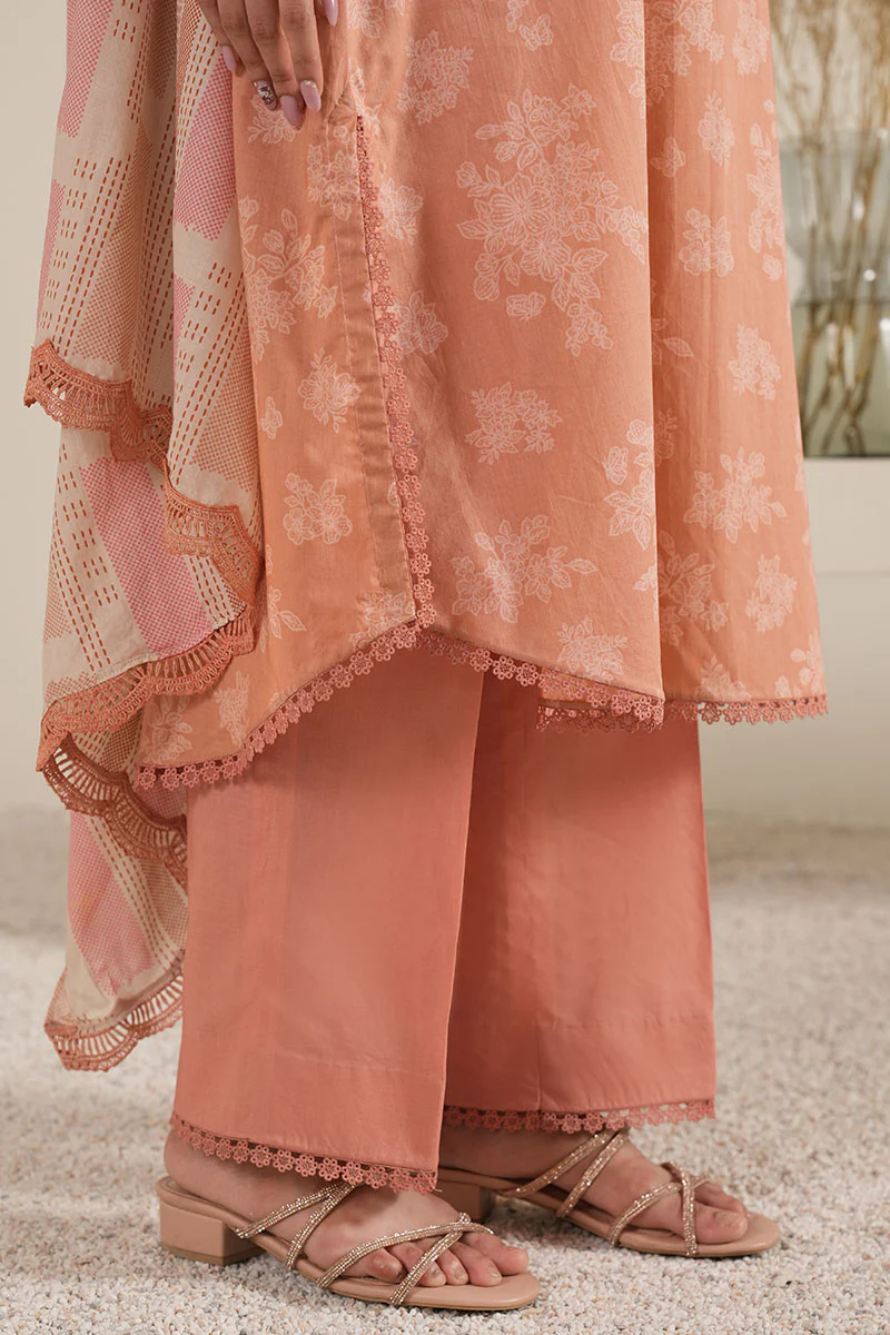 CORAL CRUSH-3PC PRINTED LAWN SUIT - Image 3