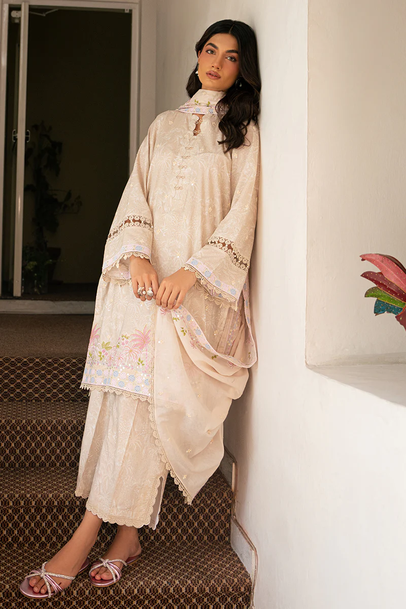 ASHEN AURA-3 PIECE EMBROIDERED LAWN SUIT - Image 7