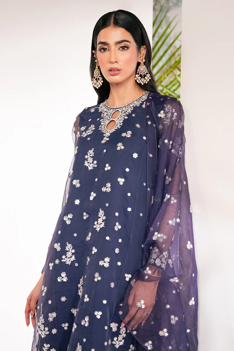 ASTRAL AURA-4 PC EMBROIDERED ORGANZA SUIT - Image 4