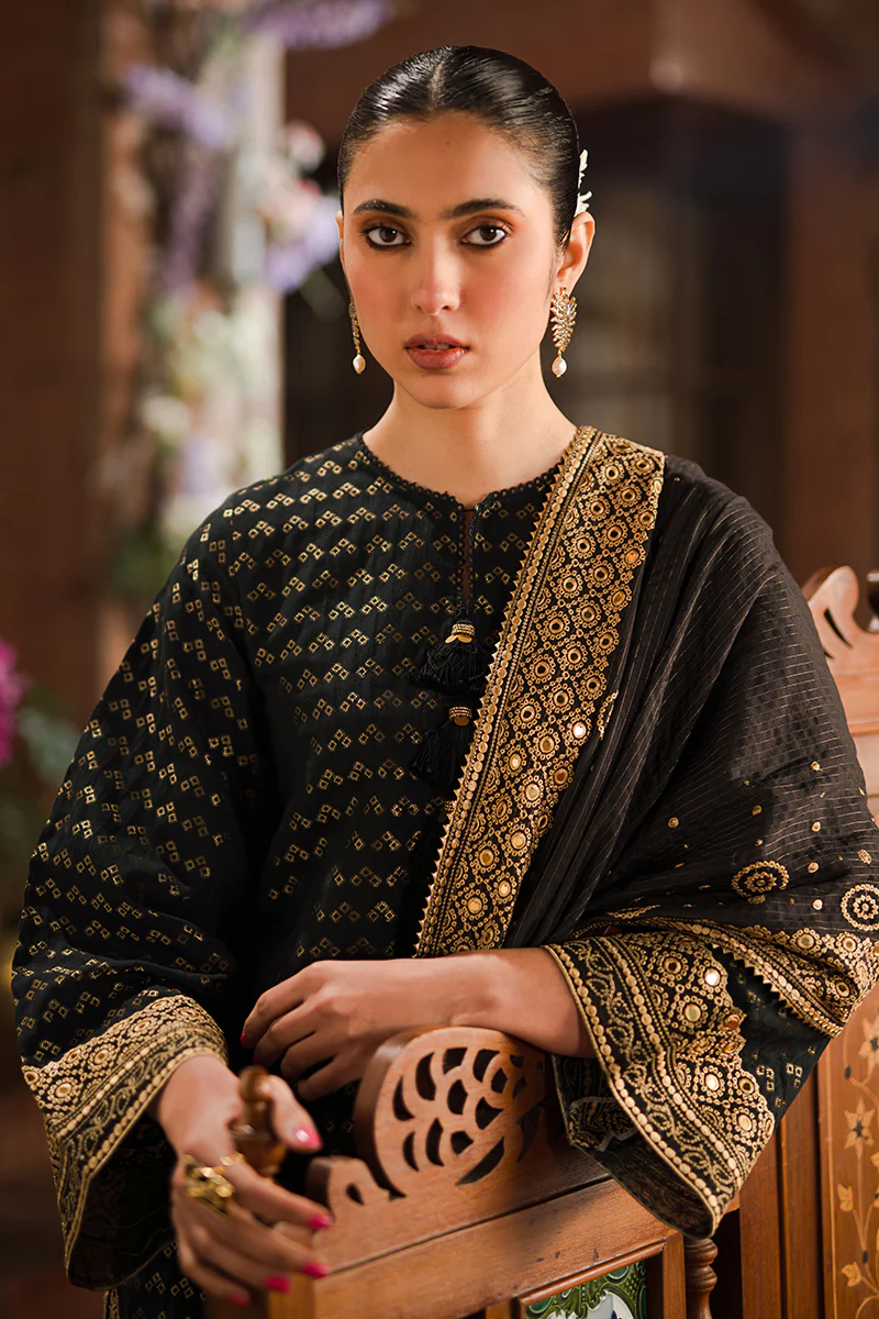 AURIC GILD-3 PIECE EMBROIDERED JACQUARD SUIT - Image 4