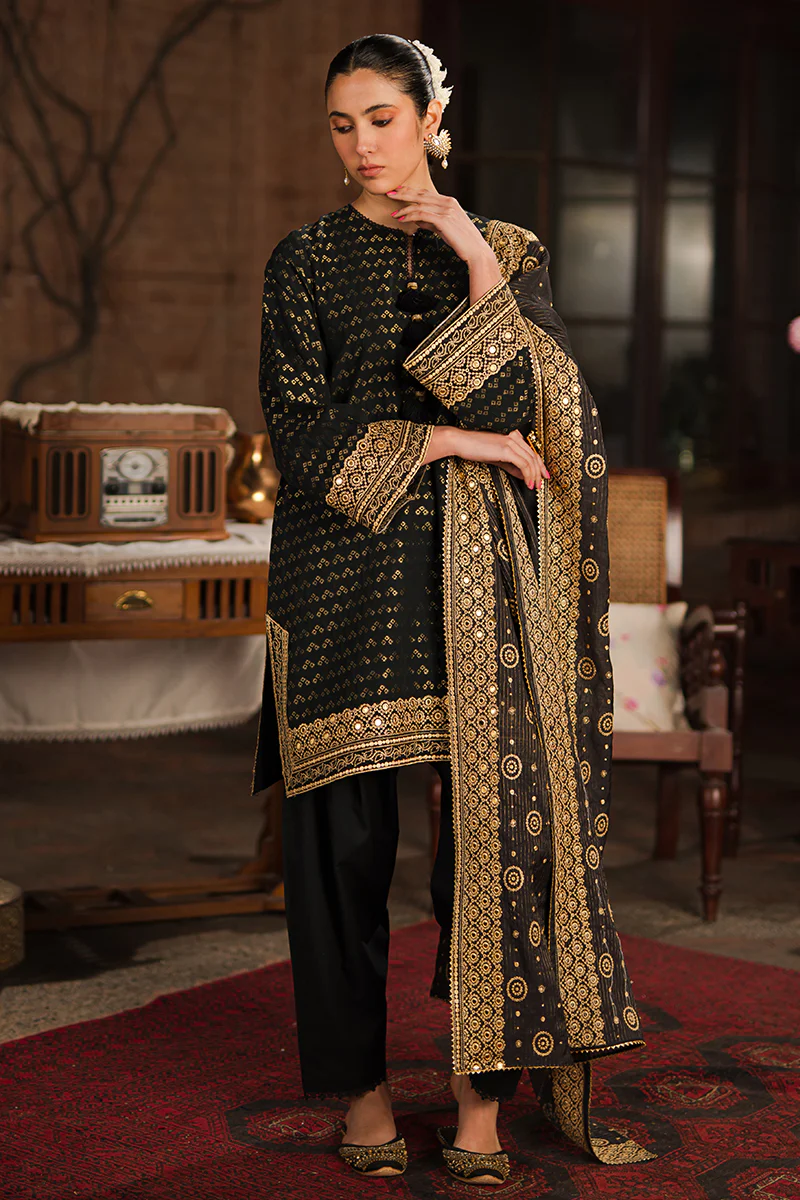 AURIC GILD-3 PIECE EMBROIDERED JACQUARD SUIT - Image 5