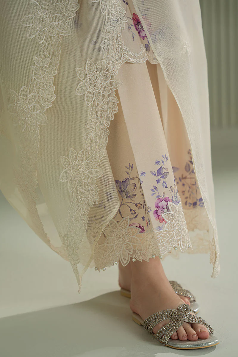 BLOOMING SAND- 3PC EMBROIDERED LAWN SUIT - Image 4