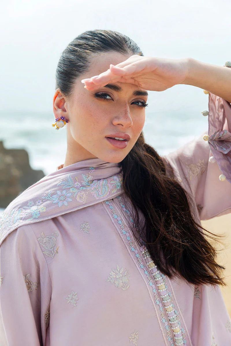 BLOSSOM TINT-3PC SATIN EMBROIDERED SUIT - Image 4