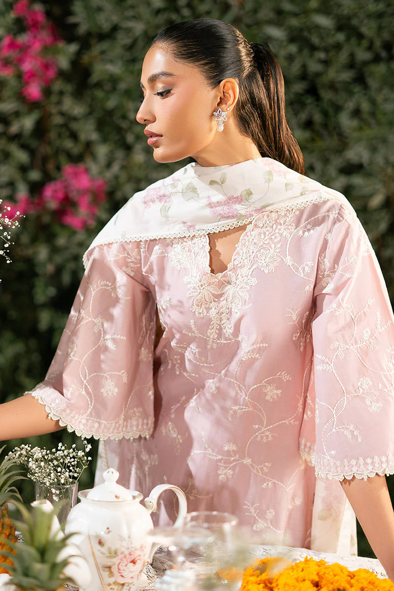 CARMINE ROSE- 3PC EMBROIDERED LAWN SUIT - Image 3