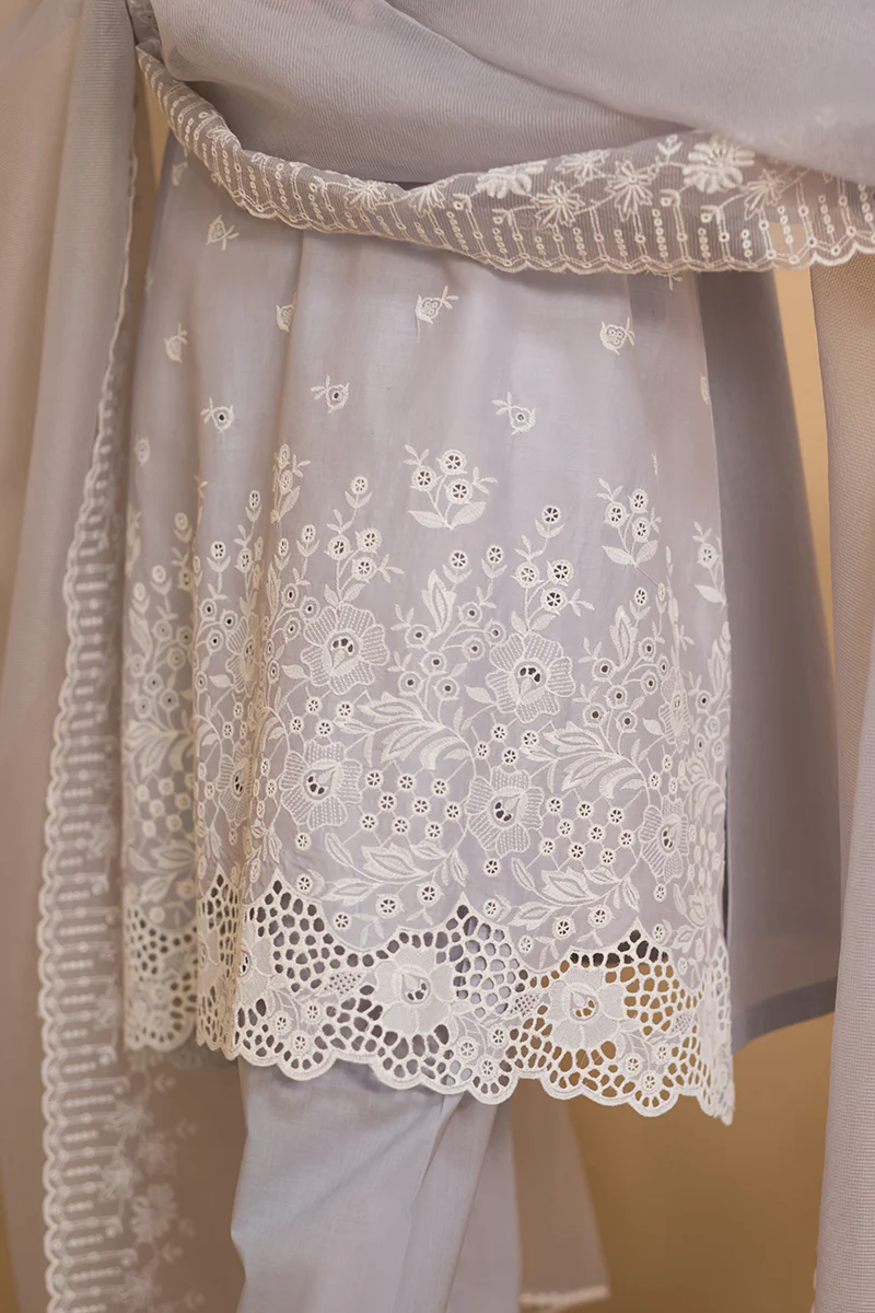 CELESTIAL BREEZE-3 PIECE CHIKANKARI SUIT - Image 3