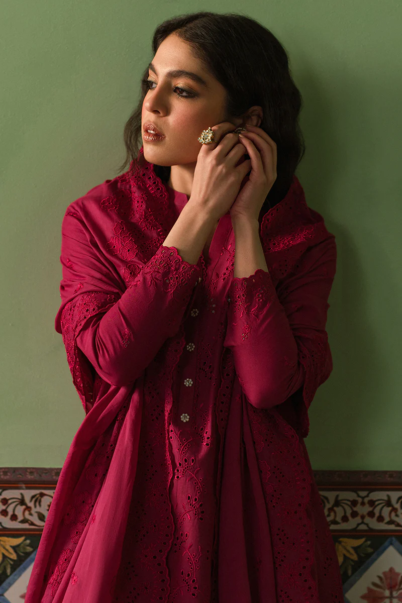 CERISE LOFT-3 PIECE CHIKANKARI SUIT - Image 2