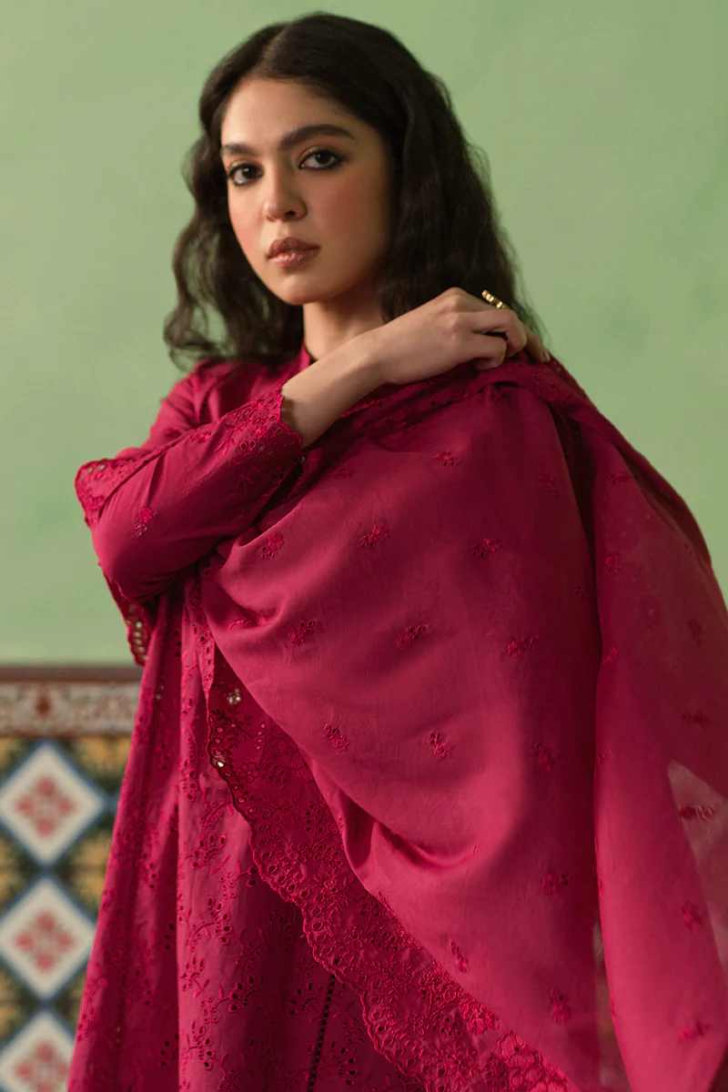 CERISE LOFT-3 PIECE CHIKANKARI SUIT - Image 4