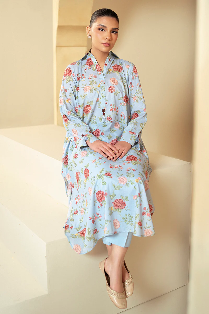 CHAMBRAY DREAM-2 PIECE LAWN SUIT - Image 3