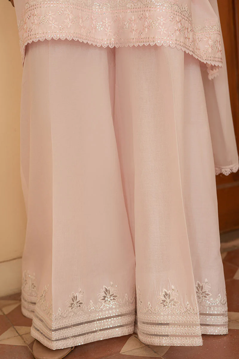 CHERRY BLOSSOM- 3PC EMBROIDERED LAWN SUIT - Image 4