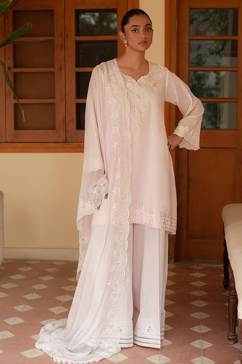 CHERRY BLOSSOM- 3PC EMBROIDERED LAWN SUIT - Image 6