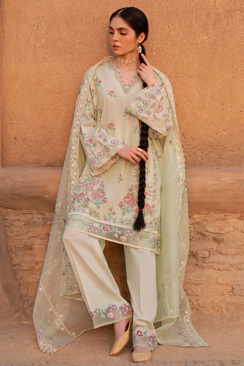CITRINE AURA-3PC PRINTED LAWN SUIT - Image 3