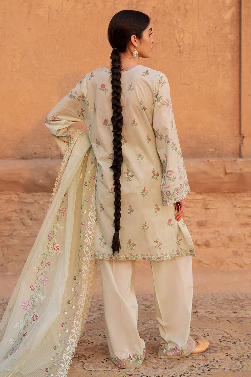 CITRINE AURA-3PC PRINTED LAWN SUIT - Image 5