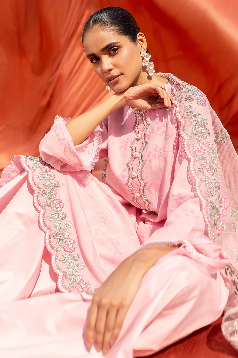 CLUSTER GLOW-3 PIECE COTTON JACQUARD SUIT - Image 6
