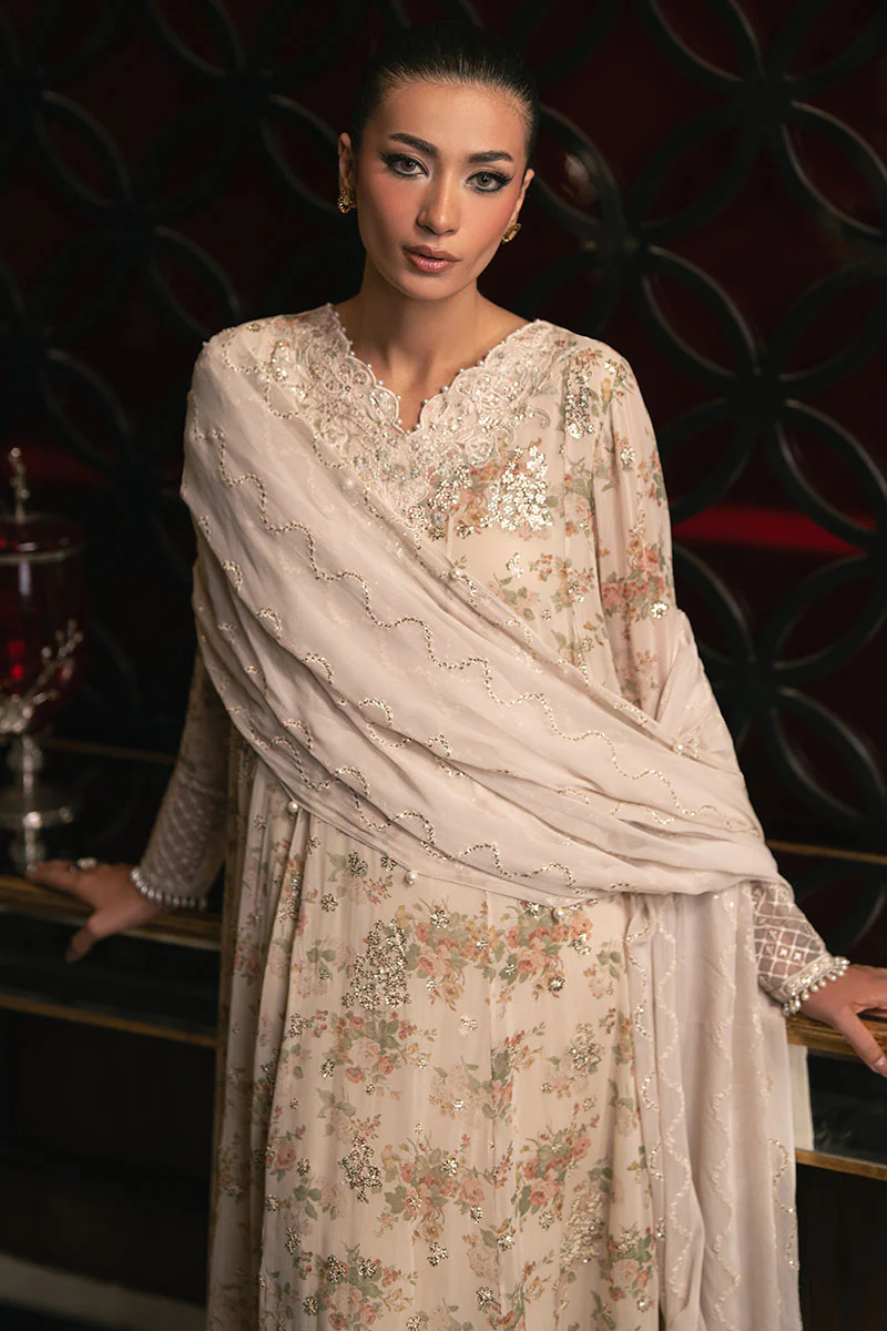 CRYSTAL DOVE-4PC EMBROIDERED CHIFFON SUIT - Image 3