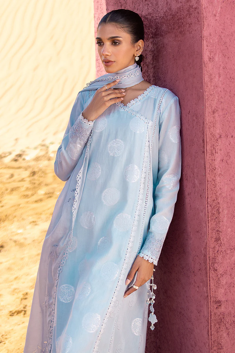 CRYSTAL GLARE-3 PIECE COTTON JACQUARD SUIT - Image 4