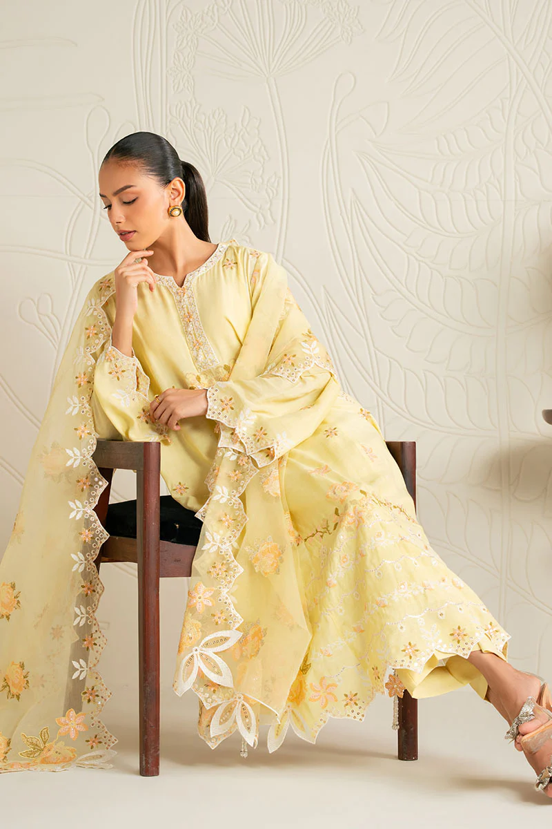 DANDELION BLISS-3PC SILK EMBROIDERED SUIT - Image 6