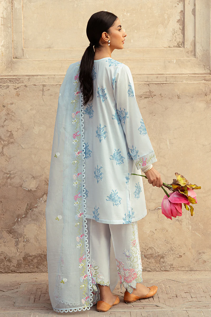 DAWN MIST-3 PIECE LAWN PRINTED SUIT - Image 10