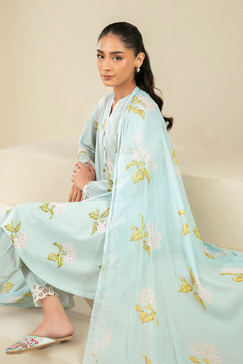 DIM GRAY-3 PIECE LAWN SUIT - Image 7
