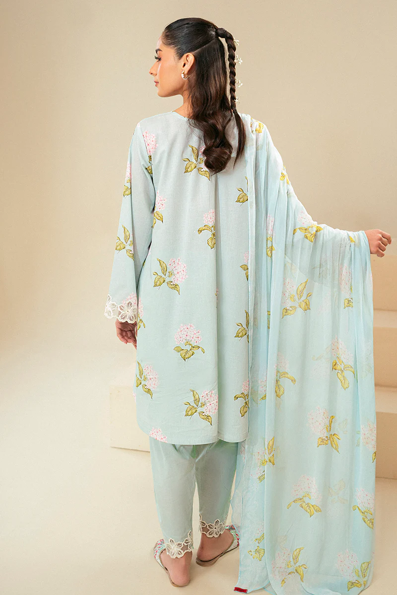 DIM GRAY-3 PIECE LAWN SUIT - Image 8
