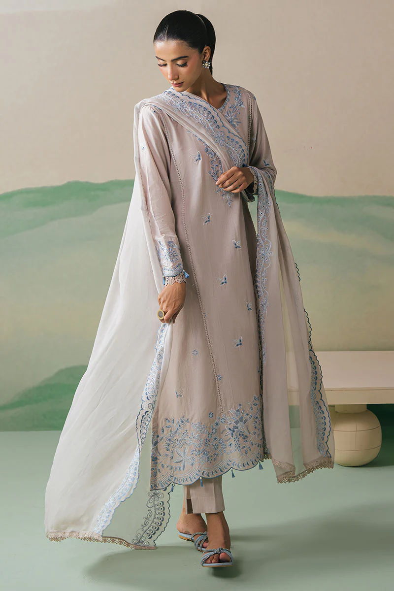 DUSTY FROST-3PC LAWN EMBROIDERED SUIT - Image 6