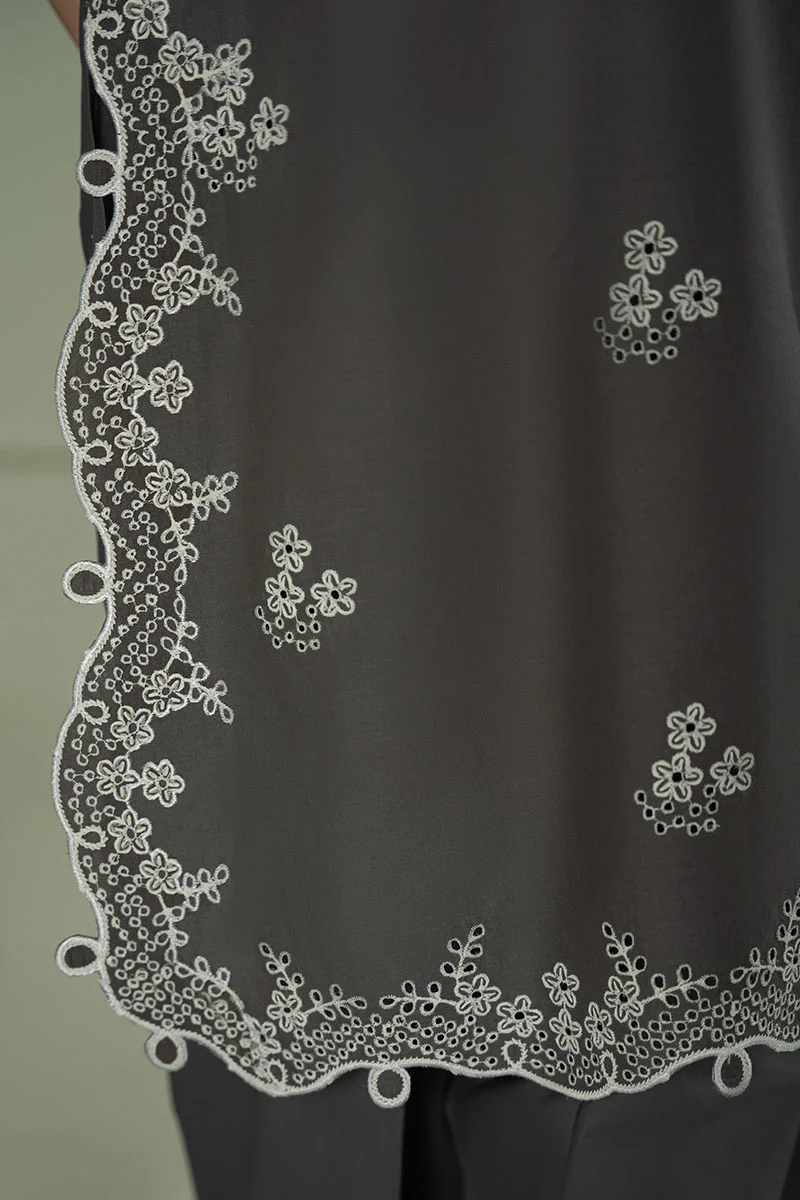 FLORAL ASH- 3PC  EMBROIDERED LAWN SUIT - Image 4
