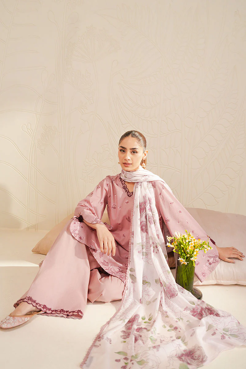 FLORAL BLUSH-3 PIECE PRINTED LAWN SUIT - Image 3