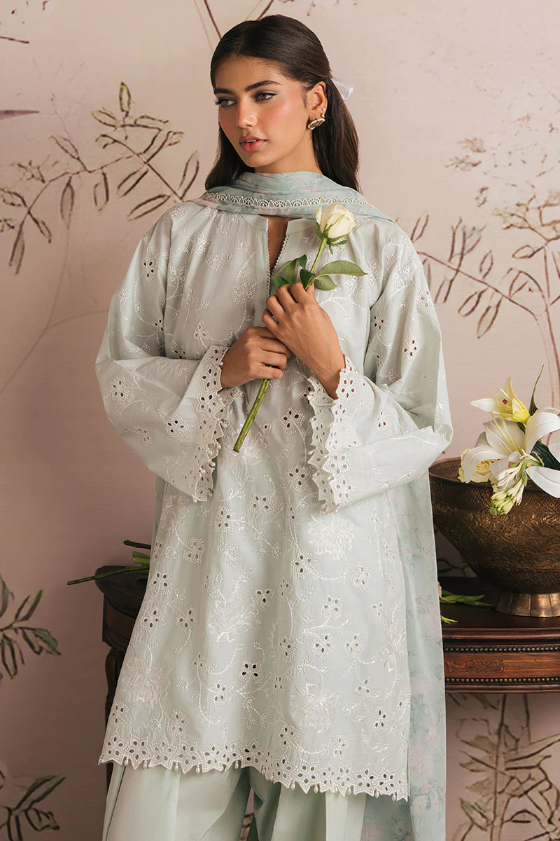 FLORAL GARLAND-3PC CHIKANKARI SUIT - Image 3