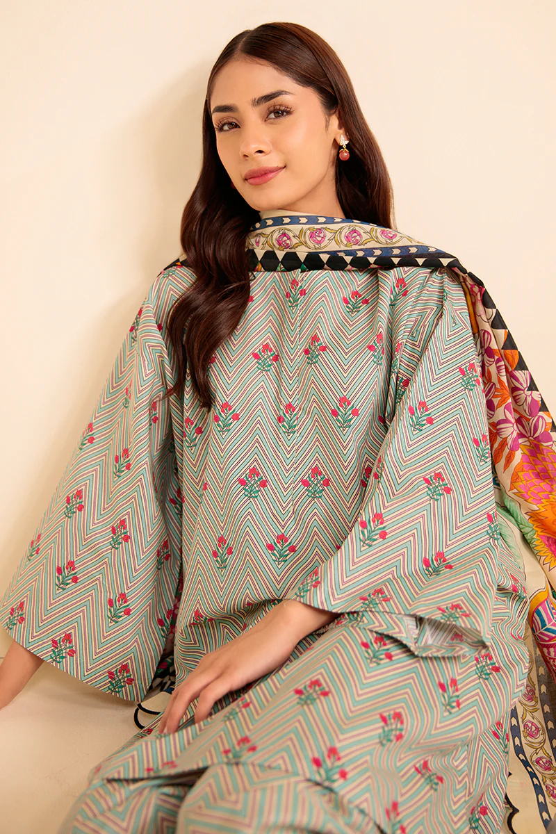 FLORAL VERVE-3 PIECE PRINTED LAWN SUIT - Image 2