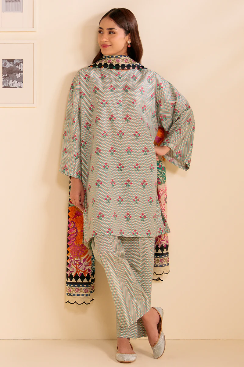 FLORAL VERVE-3 PIECE PRINTED LAWN SUIT - Image 5